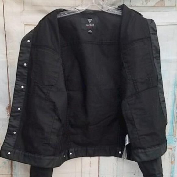 Guess Men's Black Denim Jacket - Size Large - Picture 3 of 4